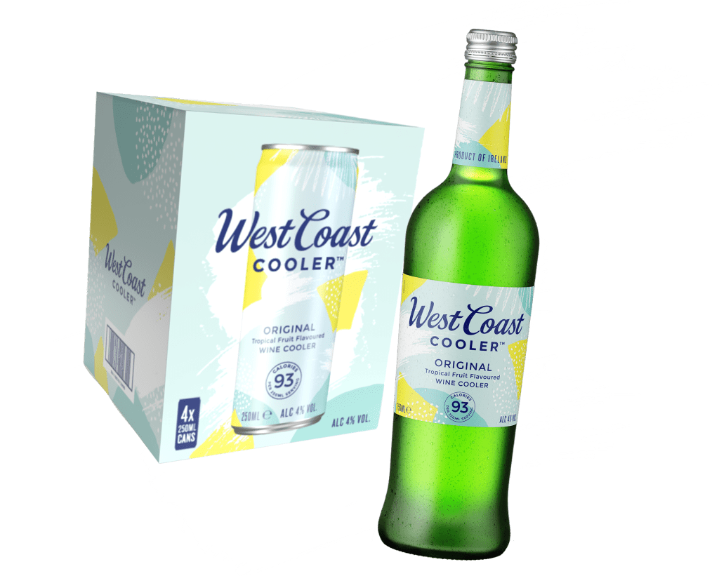 West Coast Cooler Original flavour multipack and bottle